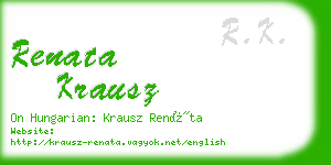 renata krausz business card